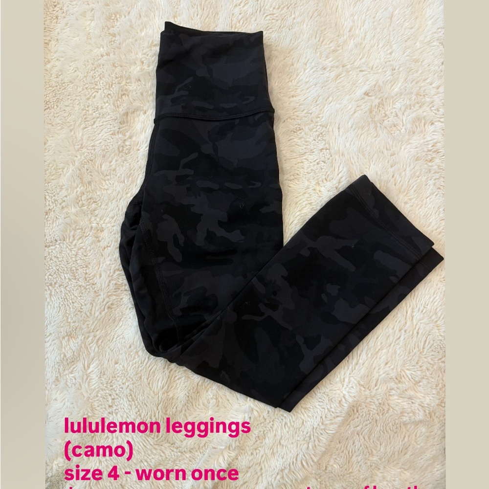 Lululemon Athletica Black Leggings Full-Length Fitted